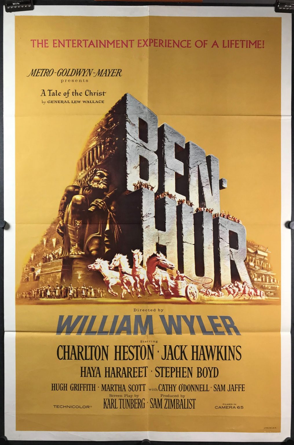 BEN HUR, Original Charlton Heston Epic Movie Poster For Sale – Original