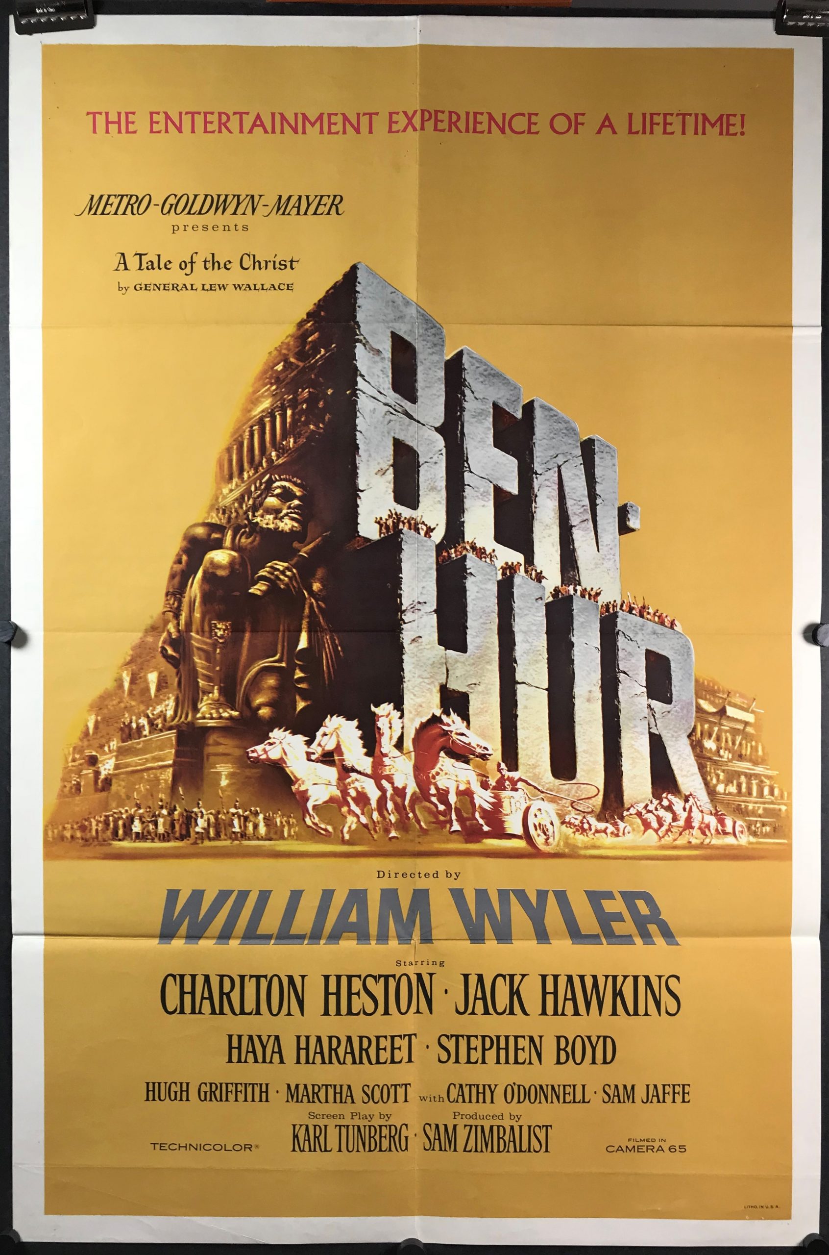 BEN HUR, Original Charlton Heston Epic Movie Poster For Sale - Original Vintage Movie Posters