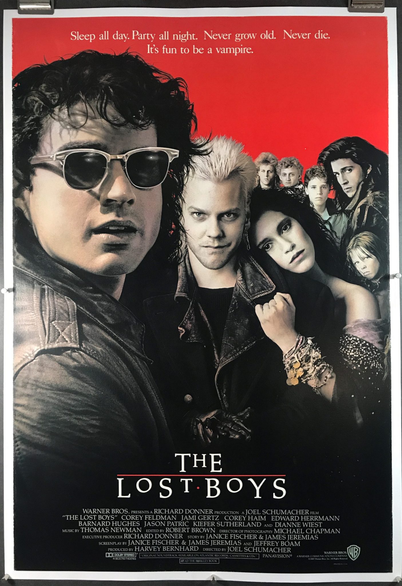 LOST BOYS, Original Vampire Kiefer Sutherland Movie Poster - Original ...
