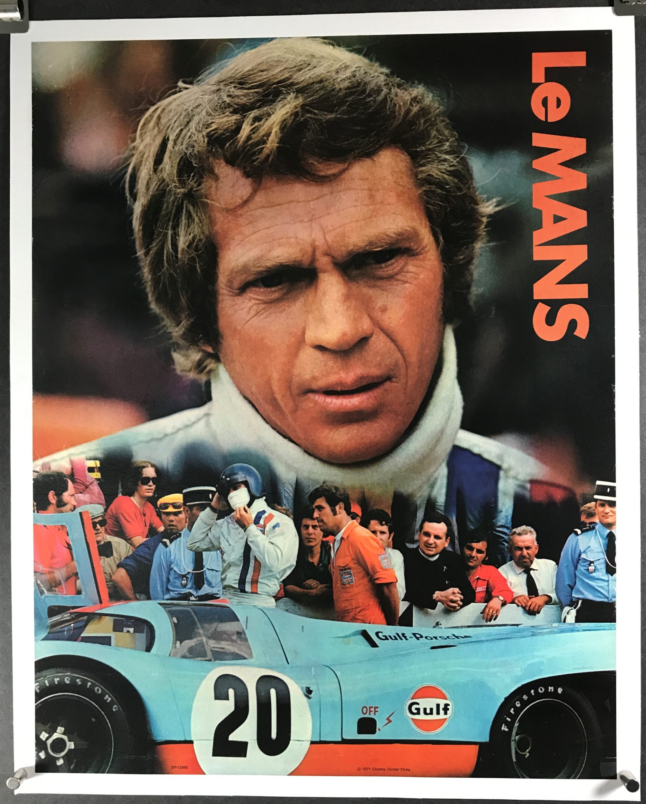 Le Mans Gulf  Racing Steve McQueen Large 18” Reproduction Garage Sign