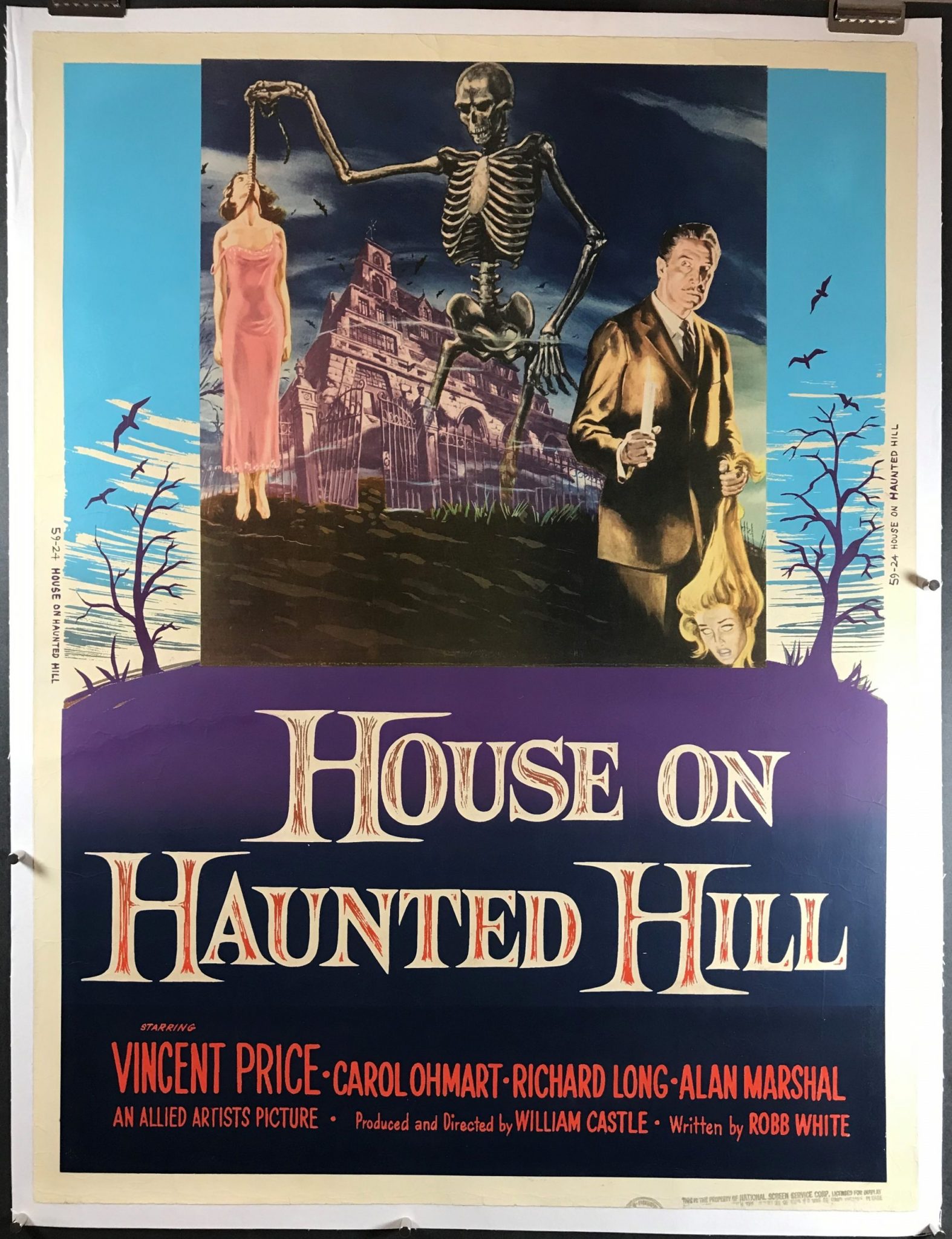 thumbnail image 2 of House On Haunted Hill Vincent Price Poster - 24x36 Studio B Reprint, Signed 2 of 6