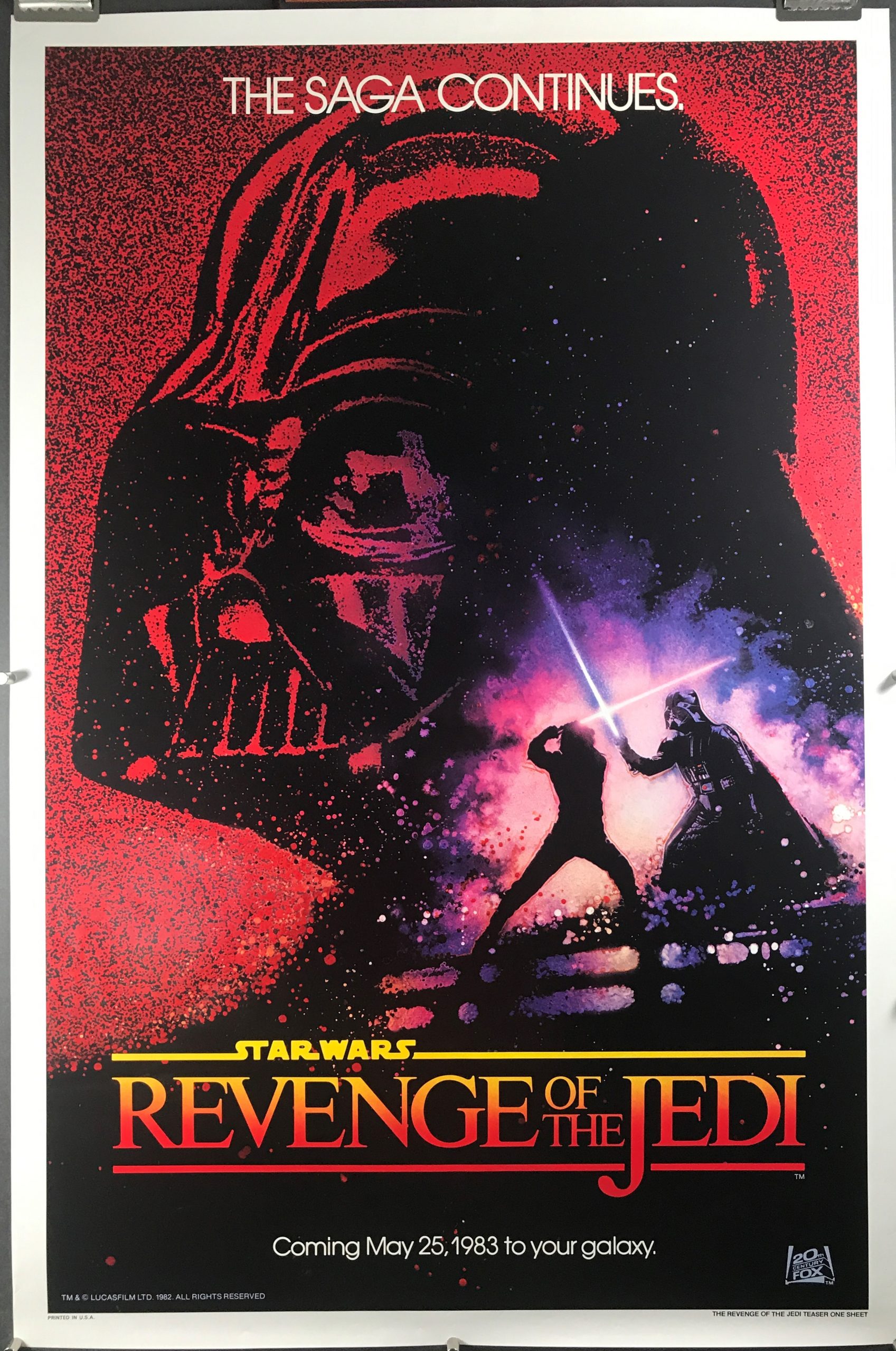 Vintage Movie Poster Star Wars: 'Revenge of the Jedi', 1982 Starring Mark  Hamill, Harrison Ford and Carrie Fisher-1 - Rare Collectibles TV