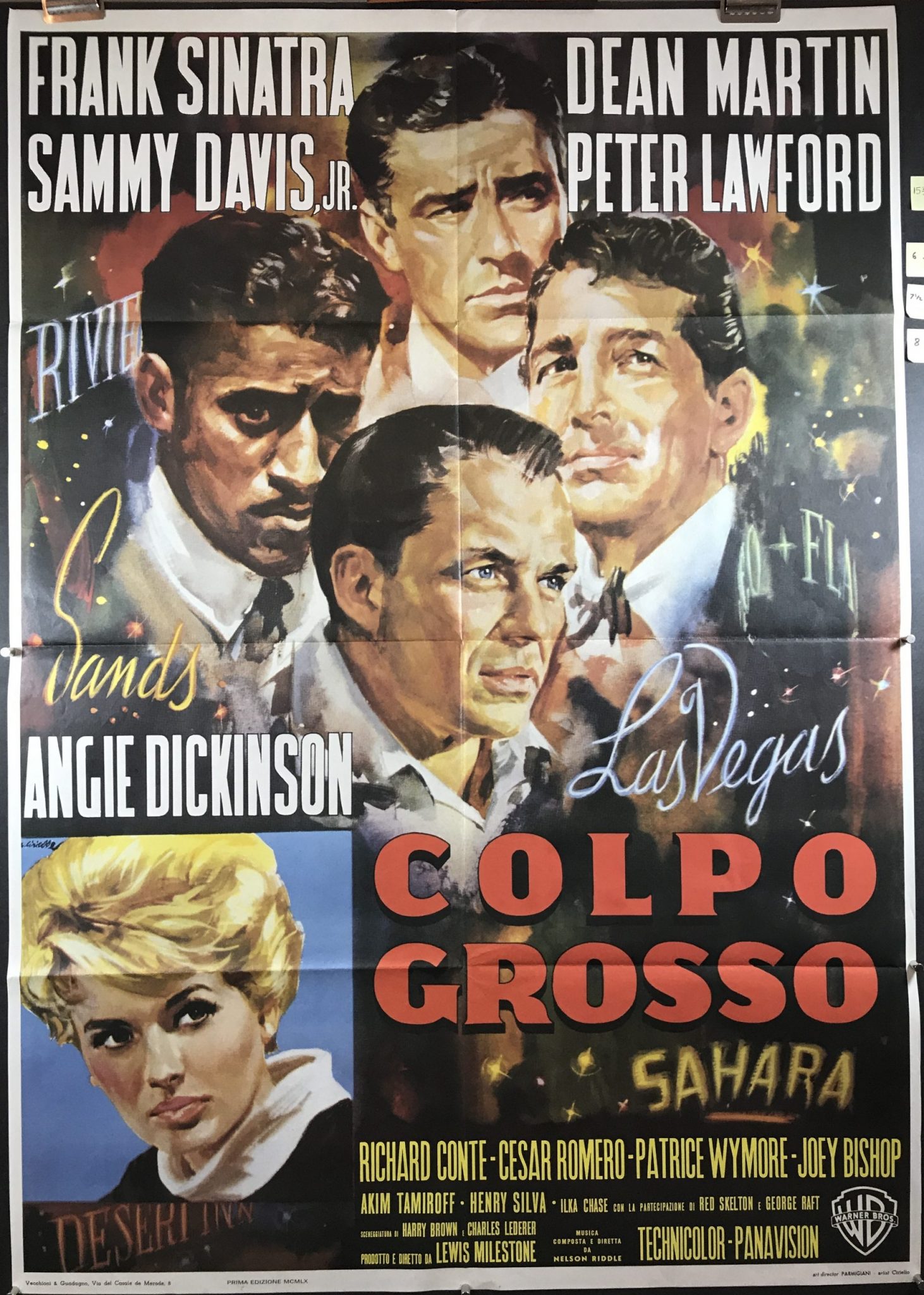 OCEANS 11, Original Rat Pack Italian Movie Poster Original Vintage OCEANS 11, Original Rat Pack Italian Movie Poster Original Vintage