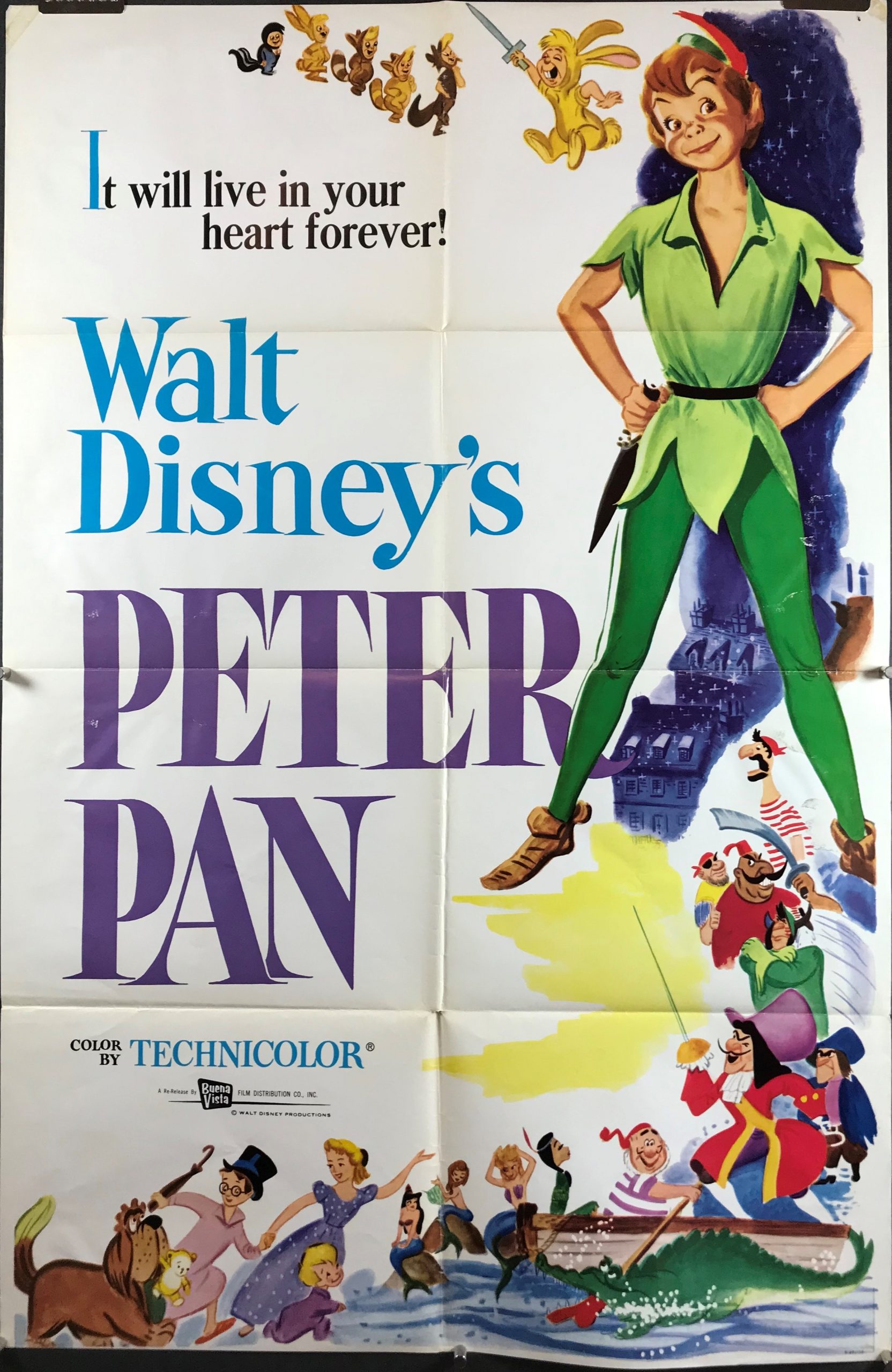 Posters USA DISN110 Disney Classics Peter Pan Poster Glossy Finish 