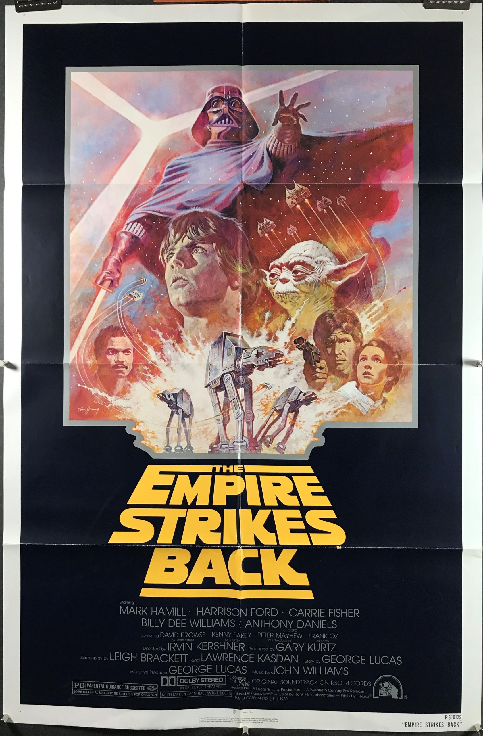 Poster EMPIRE STRIKES Re-Release Original Folded Vintage - 1981 BACK, Posters Original Movie Movie