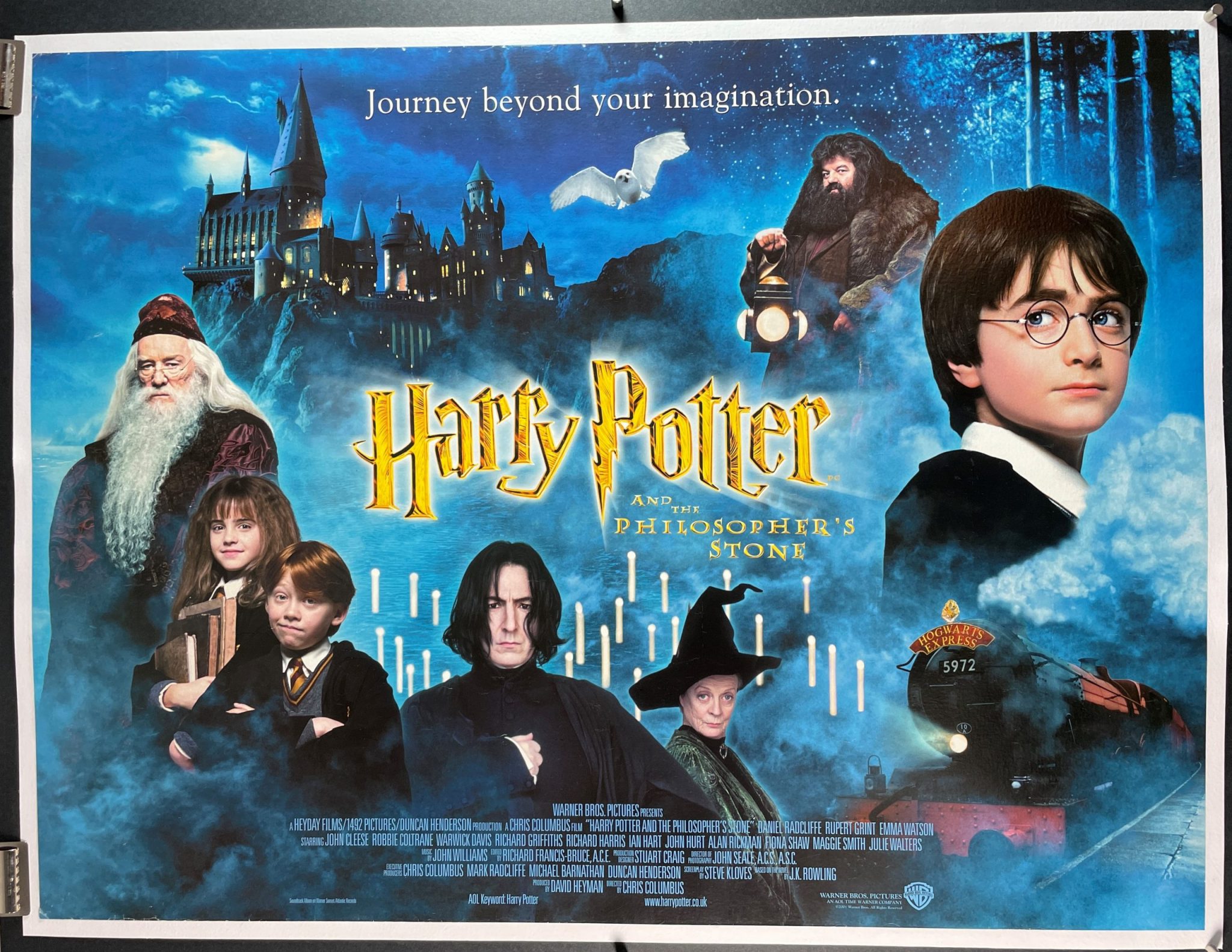 HARRY POTTER AND THE PHILOSOPHER'S STONE, Original Daniel Radcliffe Movie Poster Original