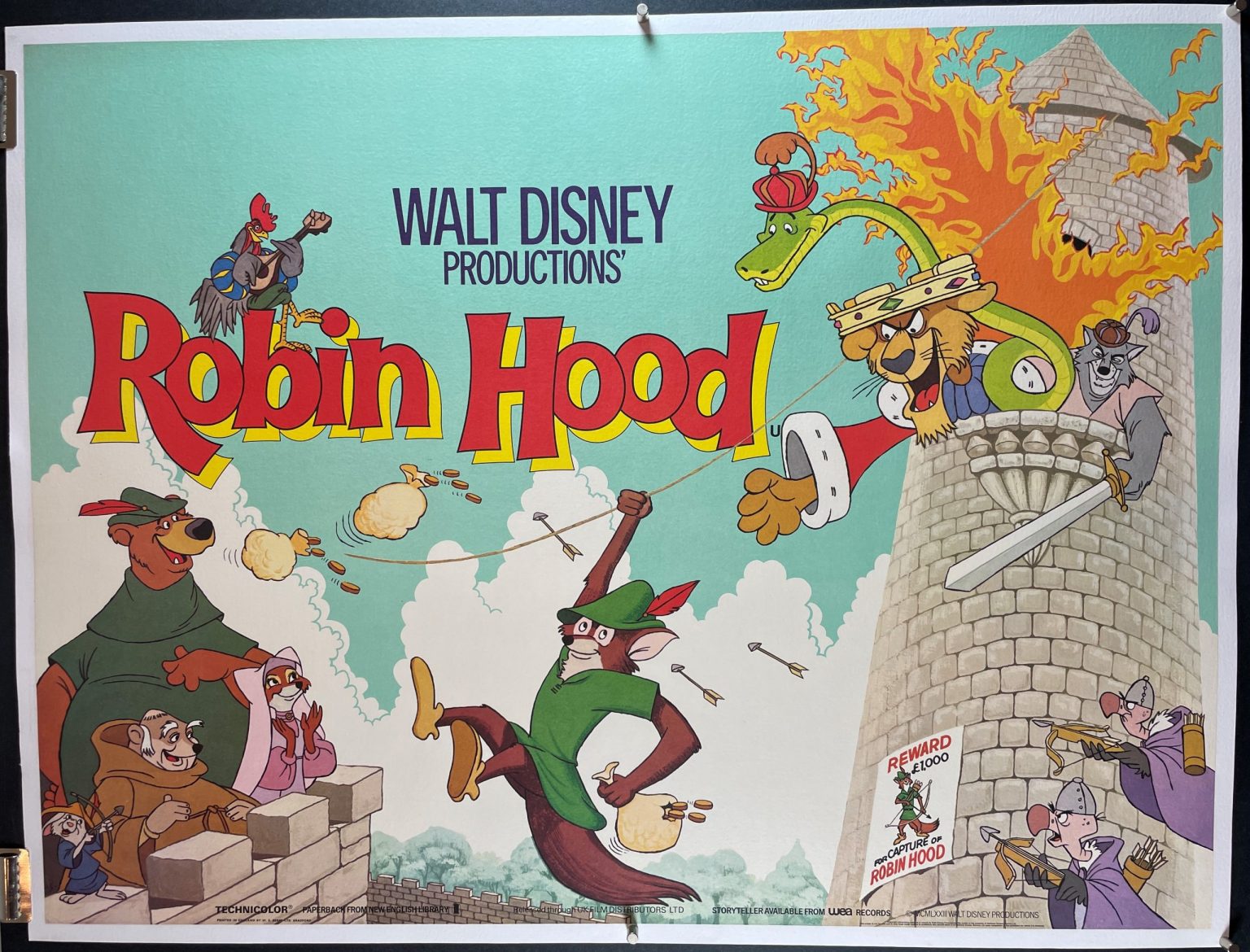 ROBIN HOOD, Original Walt Disney Vintage Movie Poster
