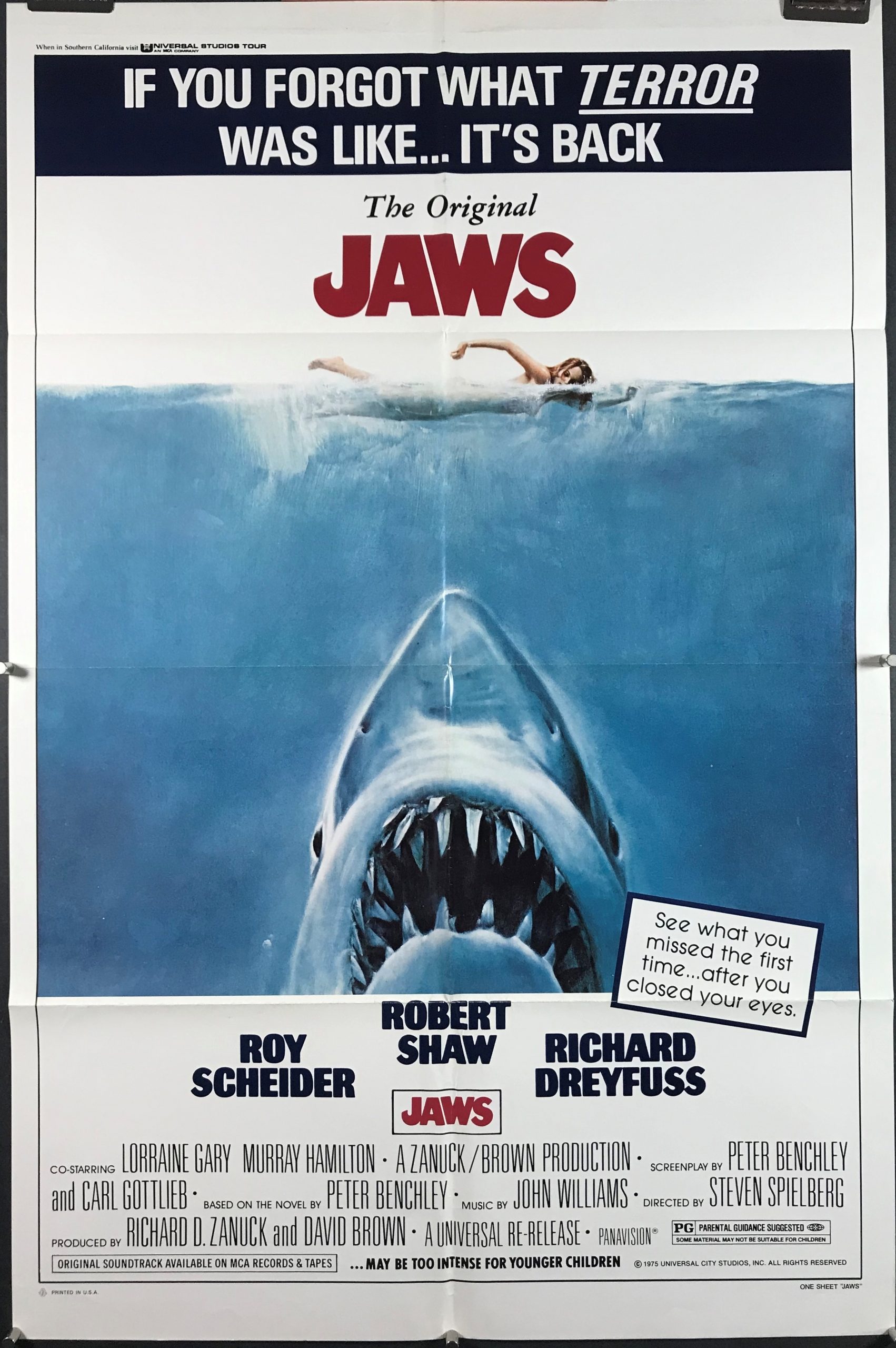 JAWS POSTER-HUGE 70x50 cm-Voted the GREATEST MOVIE POSTER OF ALL TIME-Spielberg