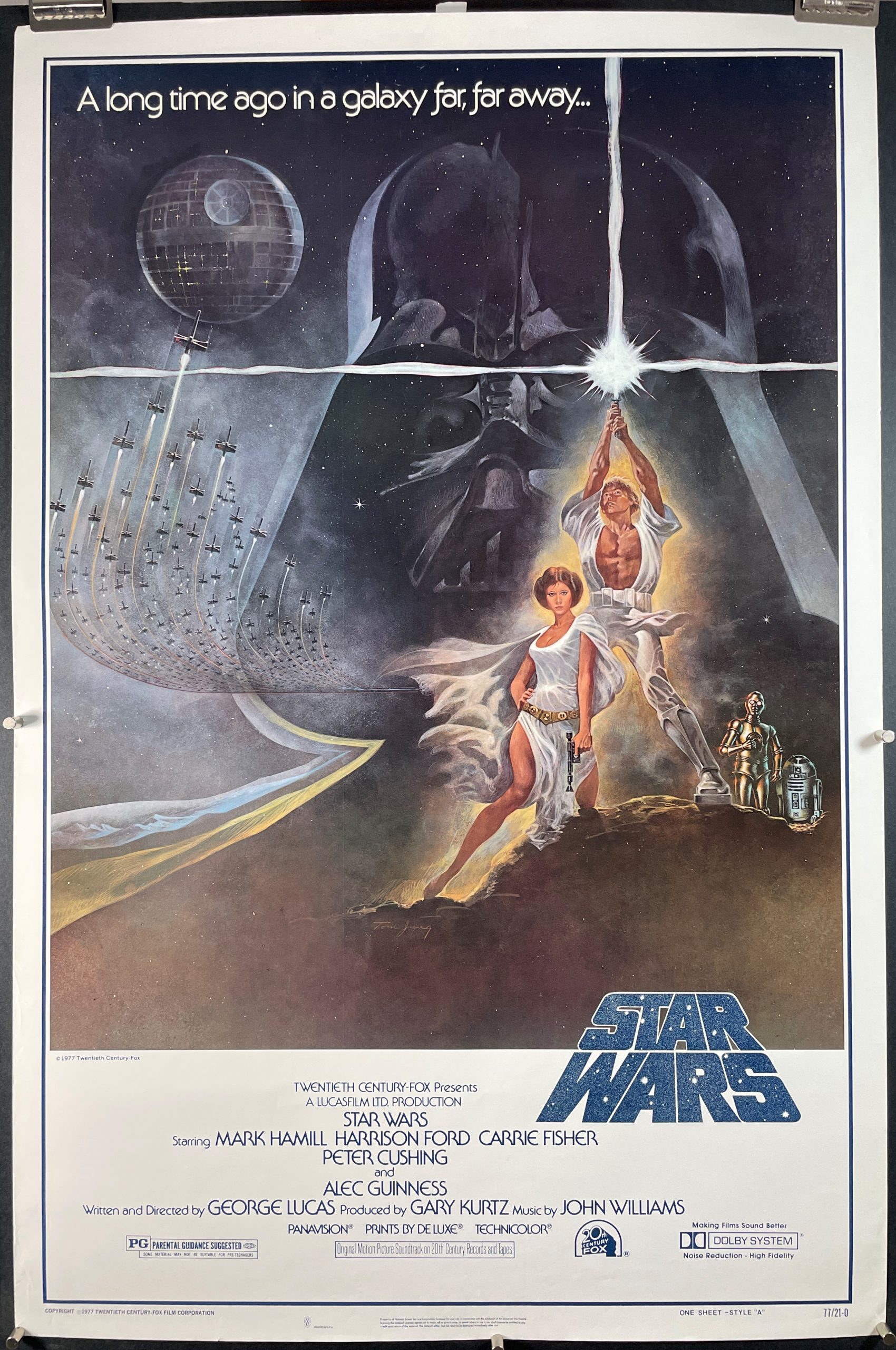 STAR WARS, Original Rolled Style A First Printing Movie Poster