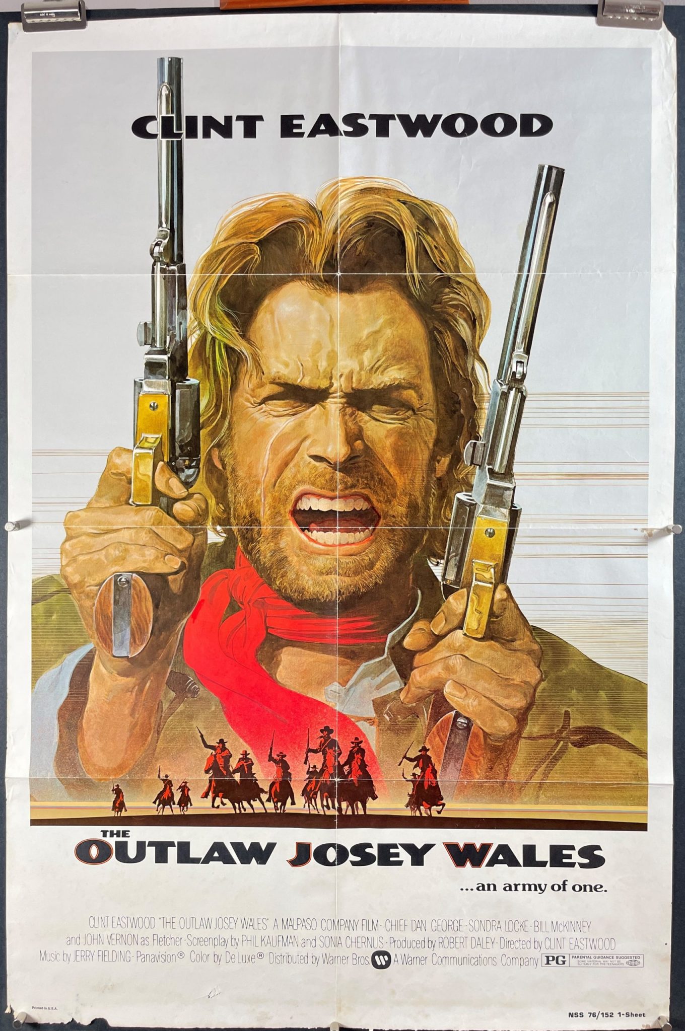 OUTLAW JOSEY WALES, Original Vintage Clint Eastwood Film Poster