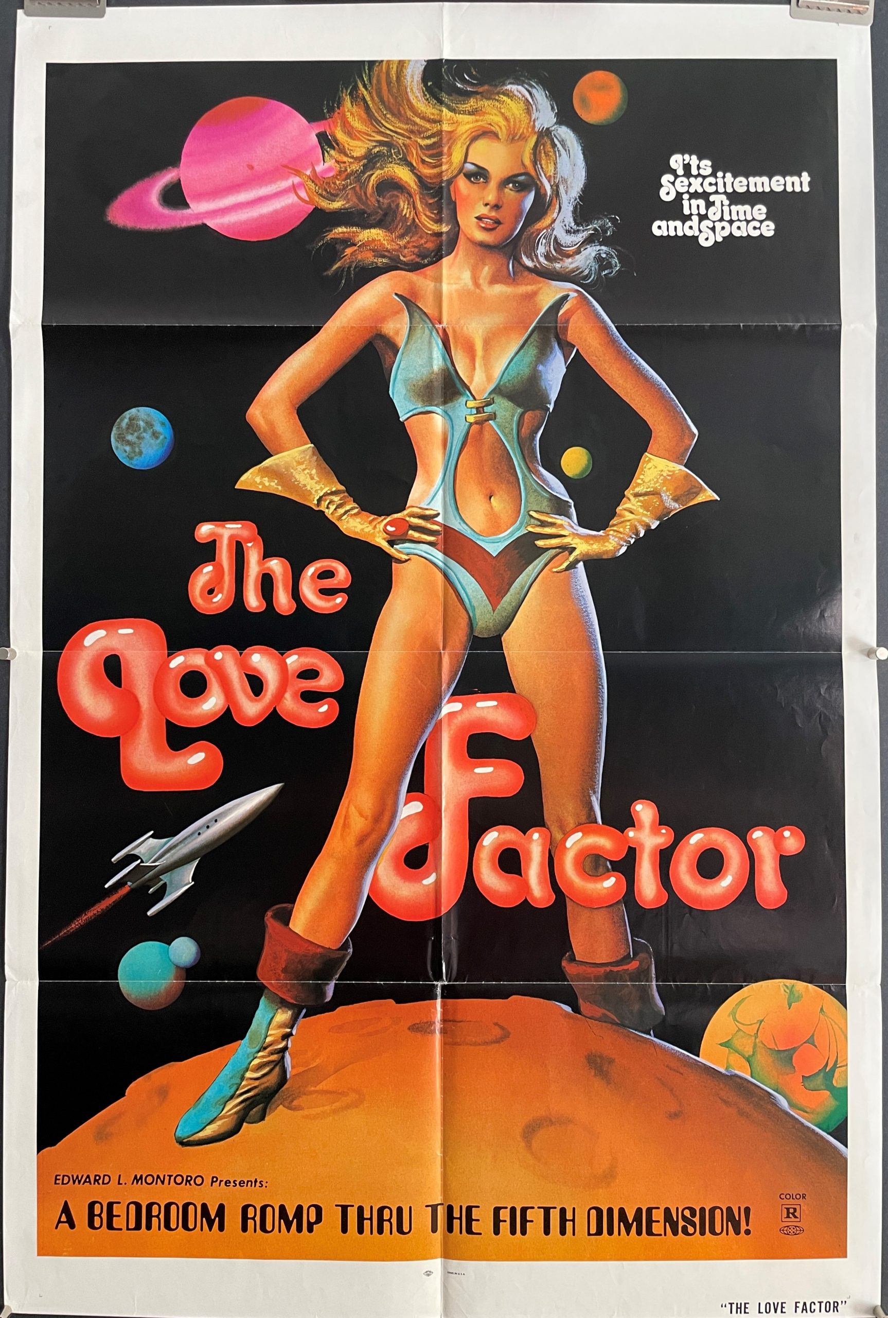 Love Factor Original Sci Fi Sexploitation Folded Movie Poster Original Vintage Movie Posters