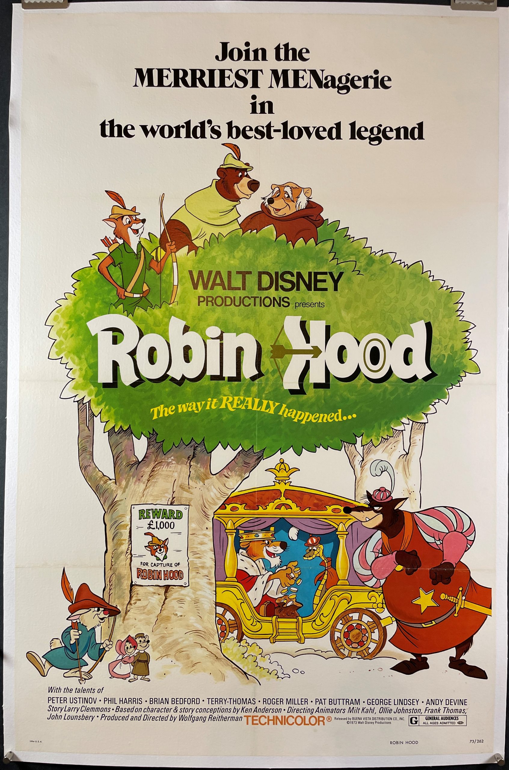ROBIN HOOD, Original Vintage Rolled Animated Disney Movie Poster – Original  Vintage Movie Posters