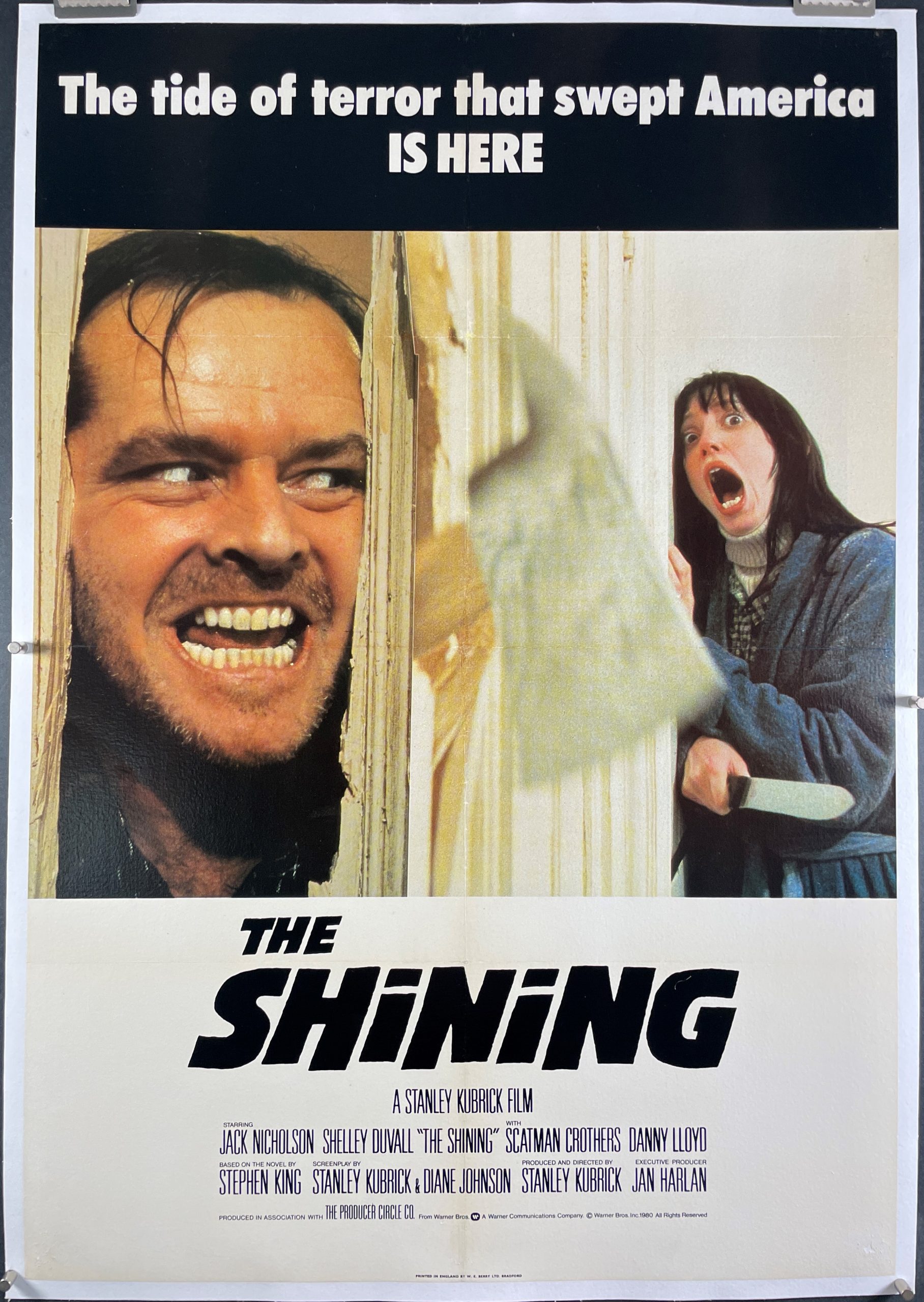 SHINING, Original Linen-Backed Stephen King Cult Horror Movie Poster -  Original Vintage Movie Posters