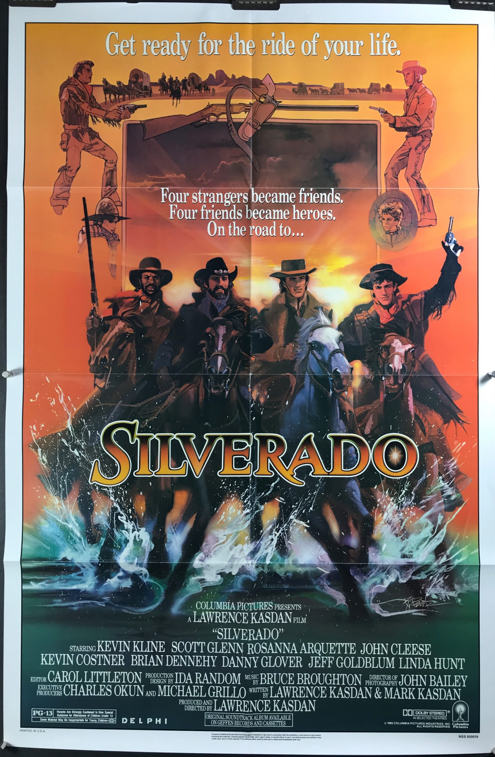 SILVERADO, Original Vintage Folded Western Movie Poster - Original Vintage  Movie Posters
