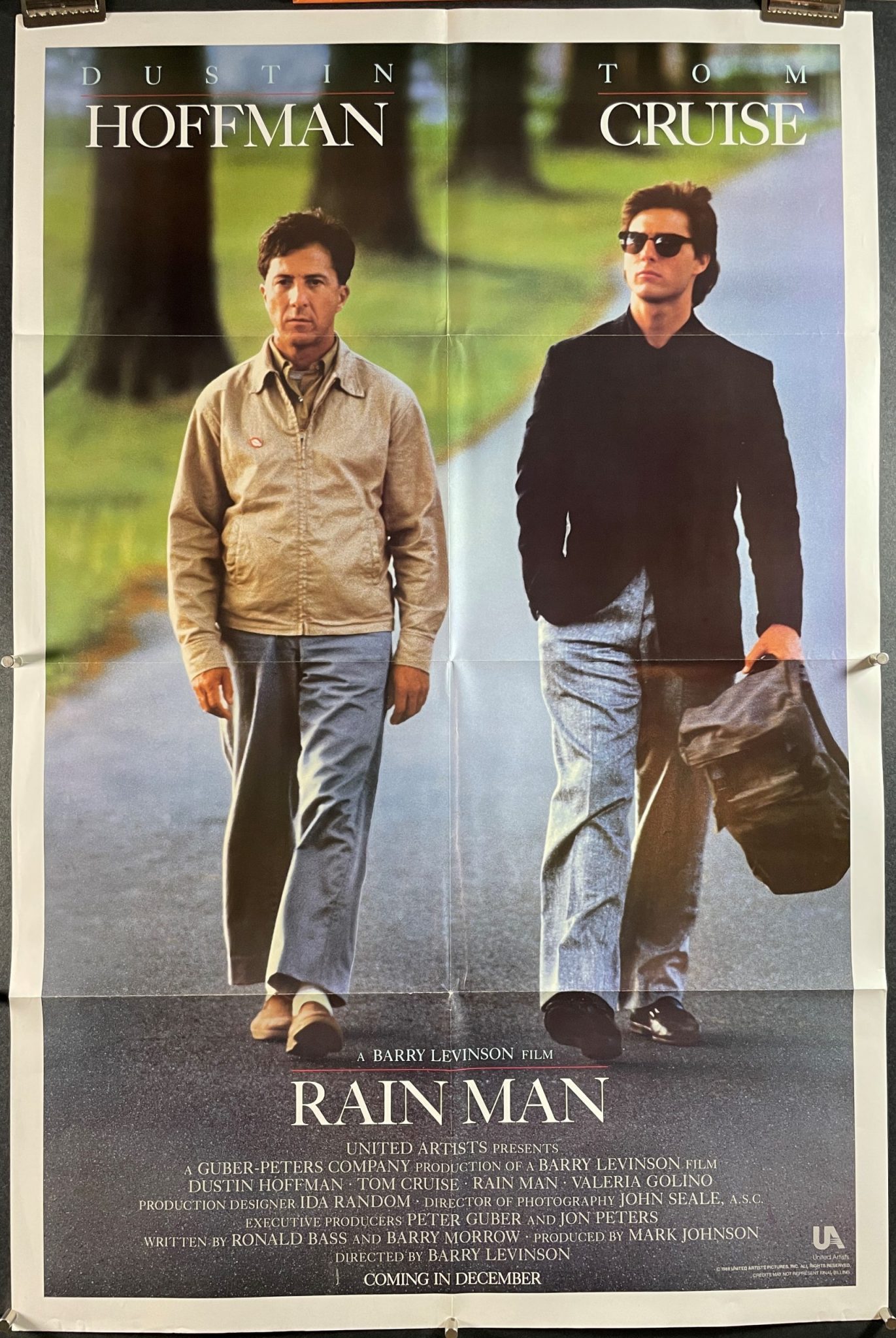 RAIN MAN, Original Dustin Hoffman and Tom Cruise Movie Poster Original Vintage Movie Posters