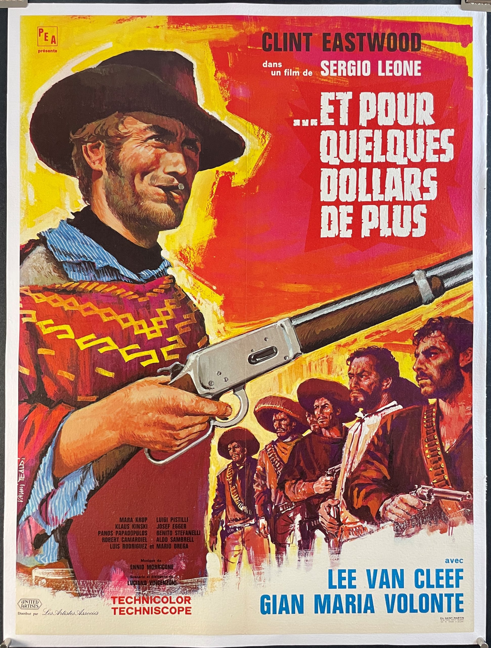 FOR A FEW DOLLARS MORE, Original French Spaghetti Western Poster ...