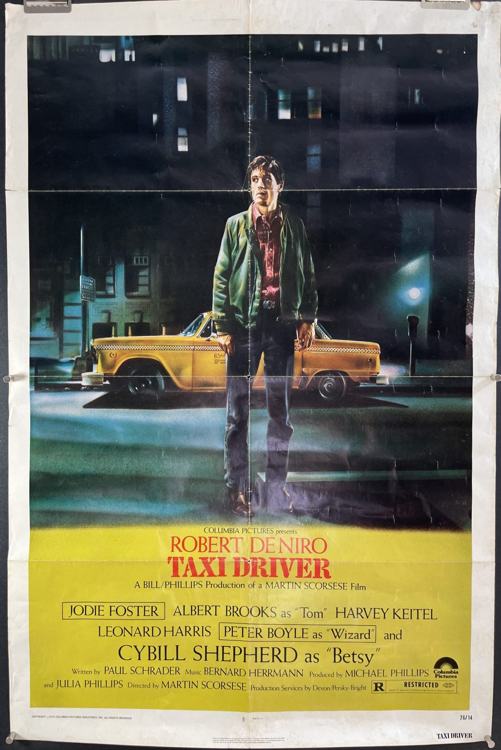 TAXI DRIVER Original Vintage Movie Poster Starring Robert De Niro taxi-driver-original-vintage-movie-poster-starring-robert-de-niro