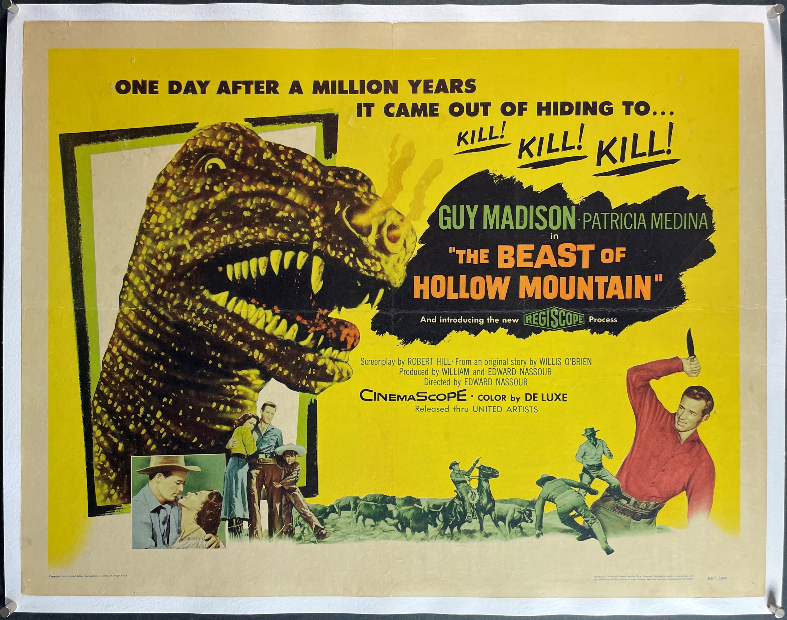 BEAST OF HOLLOW MOUNTAIN Original Vintage Movie Poster Original 