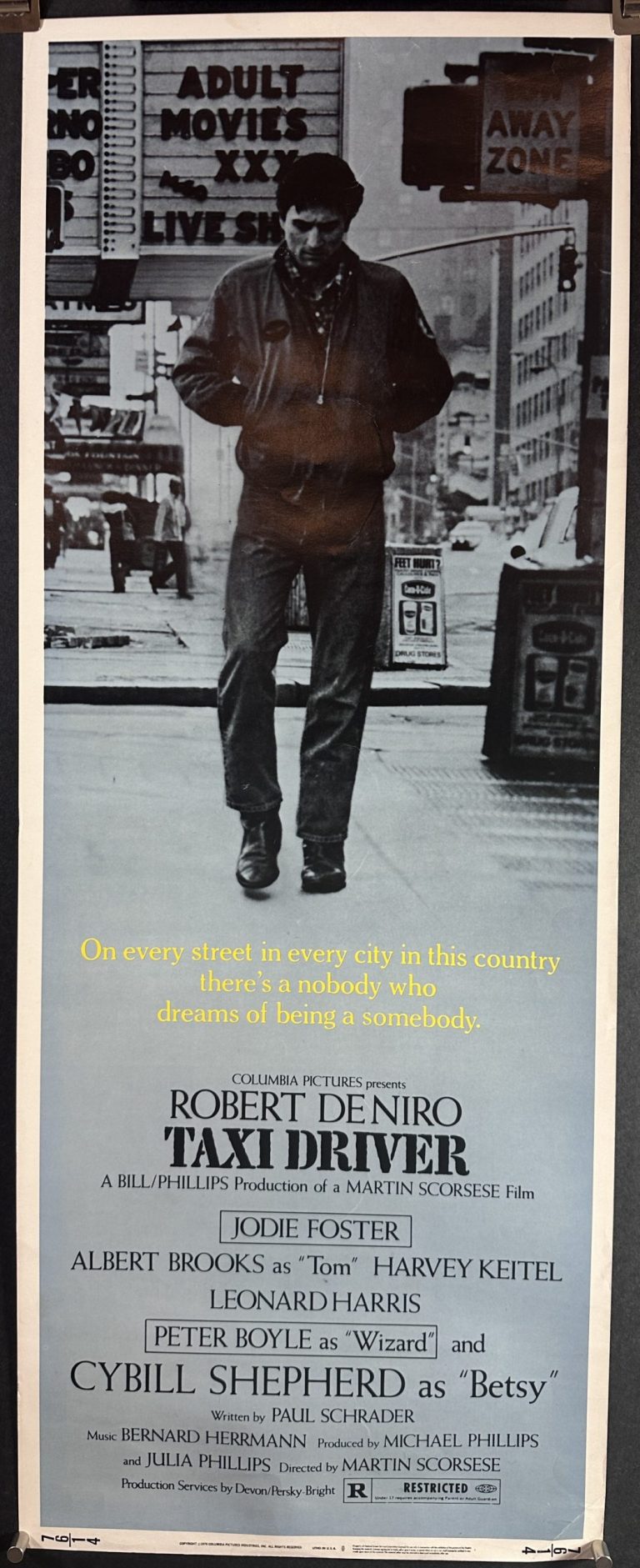 Taxi Fahrer Film T-Shirt Robert Deniro Retro Poster Vintage
