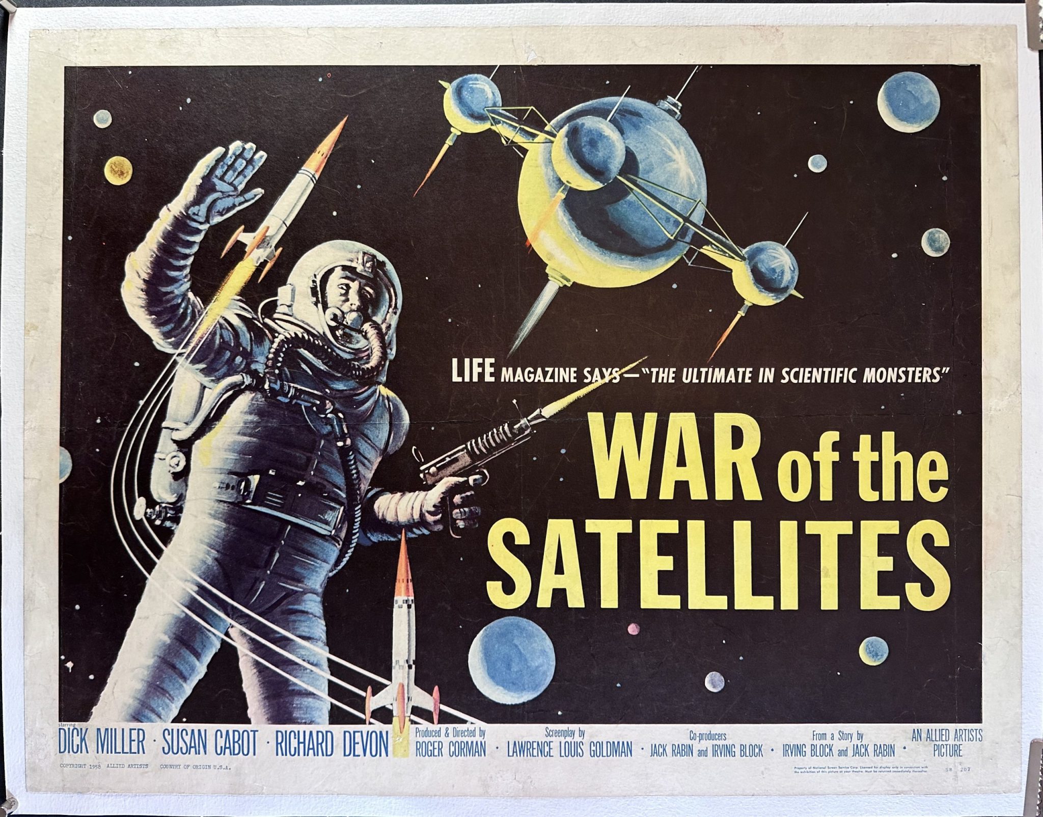 WAR OF THE SATELLITES, Original Vintage Half Sheet Sci-Fi Movie Poster ...