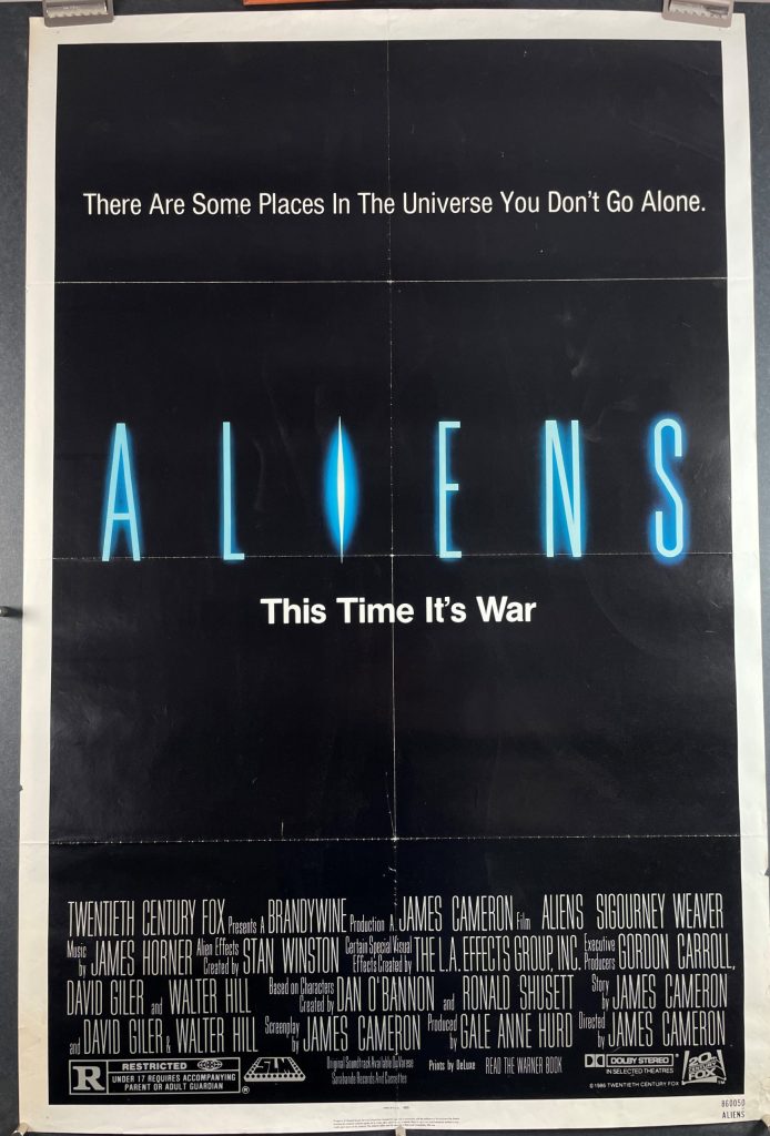 ALIENS, Original Folded Movie Poster starring Sigourney Weaver ...